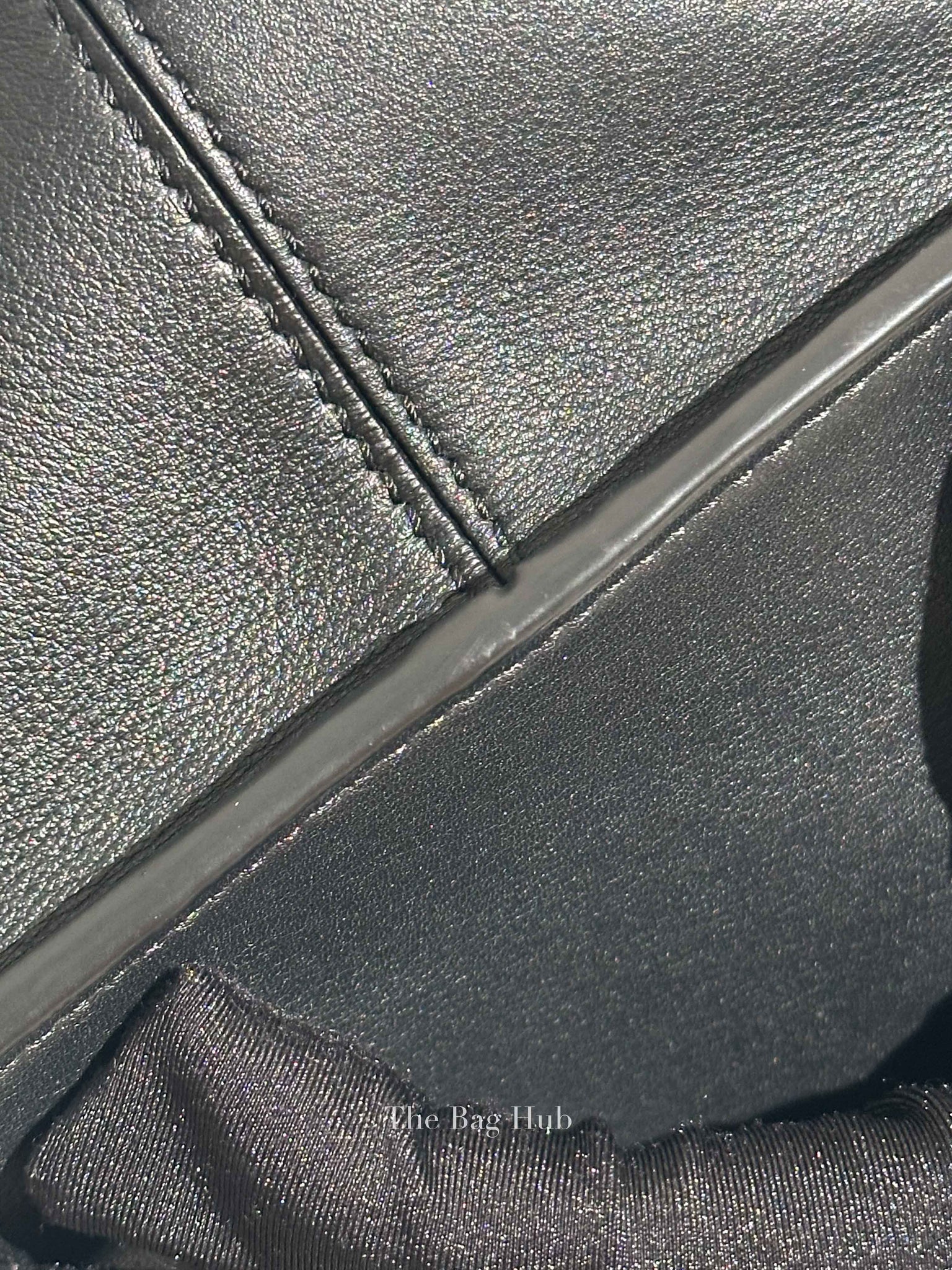 Loewe Black Supple Smooth Calfskin and Jacquard Medium Cubi Crossbody Bag
