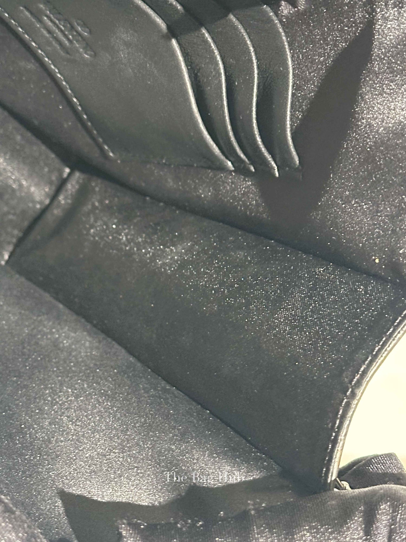 Valentino Black Leather Vlogo Signature Calfskin Pouch Bag