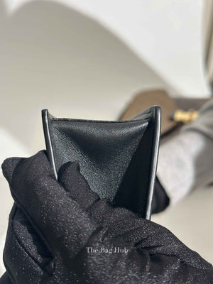 Valentino Black Leather Vlogo Signature Calfskin Pouch Bag