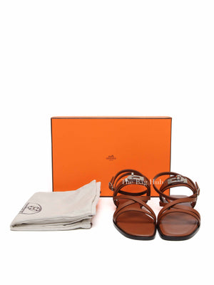 Hermes Gold June Sandal Size 38.5