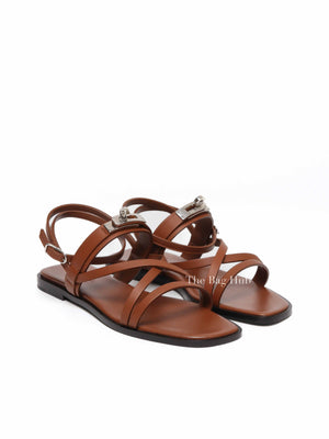 Hermes Gold June Sandal Size 38.5