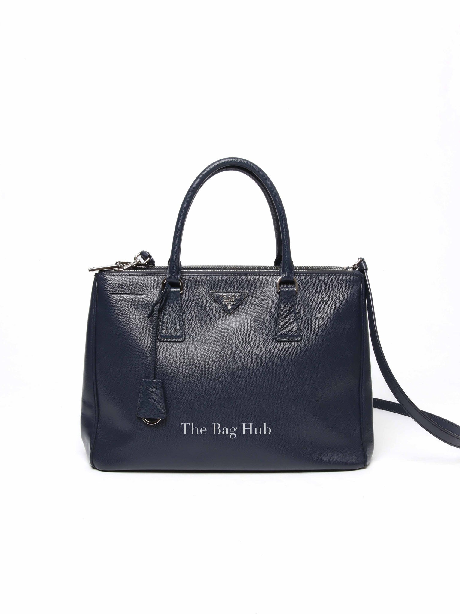 Prada Baltico Saffiano Lux Large Double Zip Tote Bag