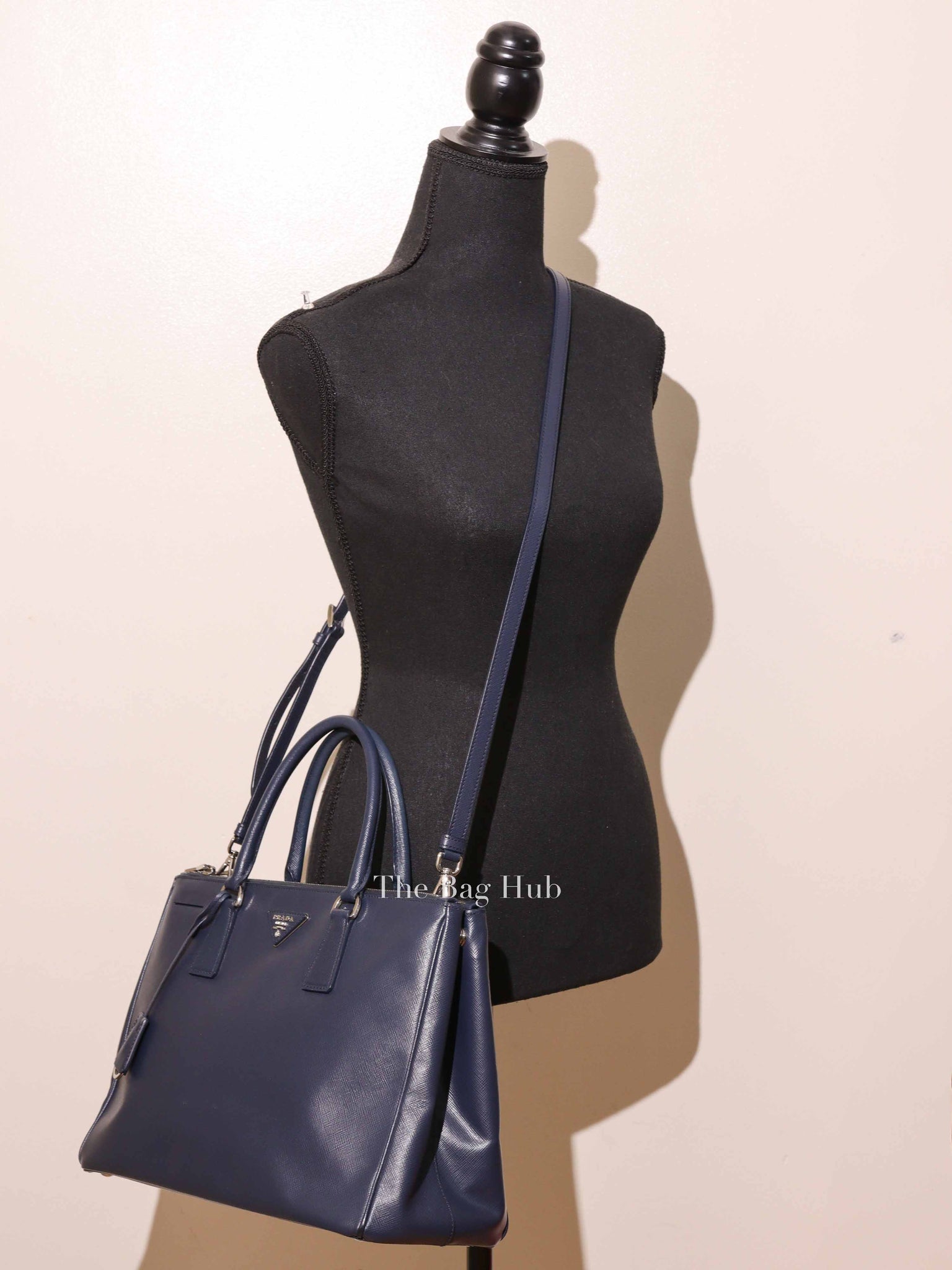 Prada Baltico Saffiano Lux Large Double Zip Tote Bag