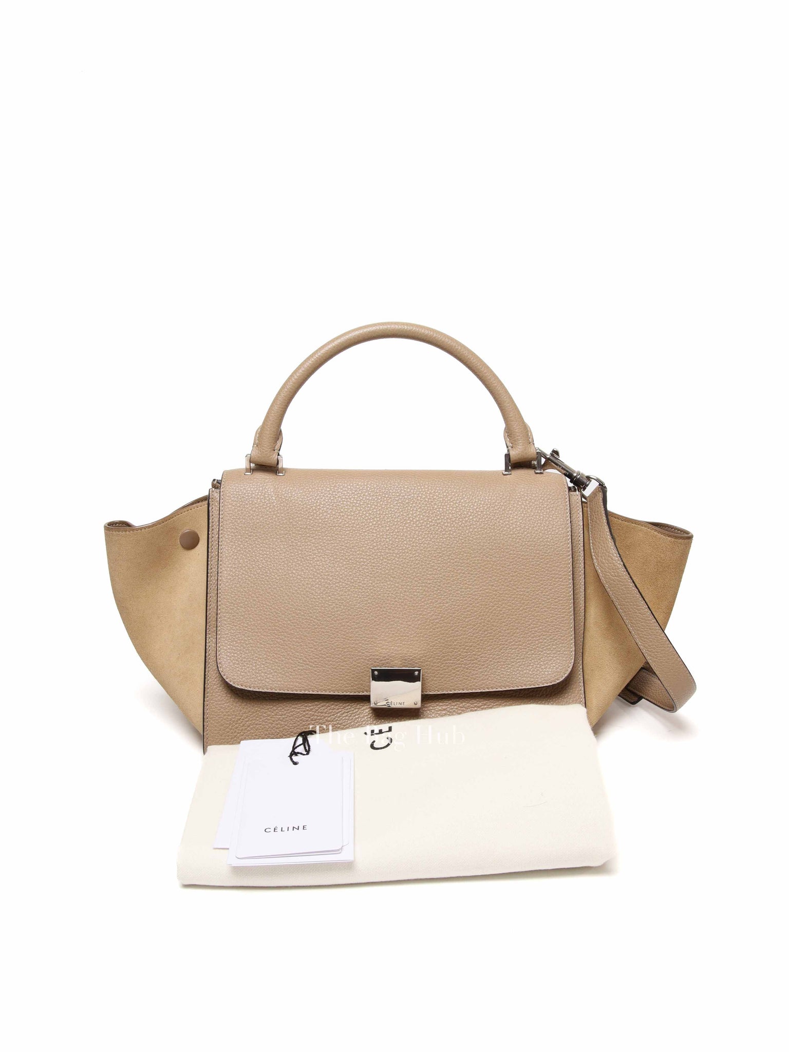 Celine Dune Suede/Leather Trapeze Small Bag
