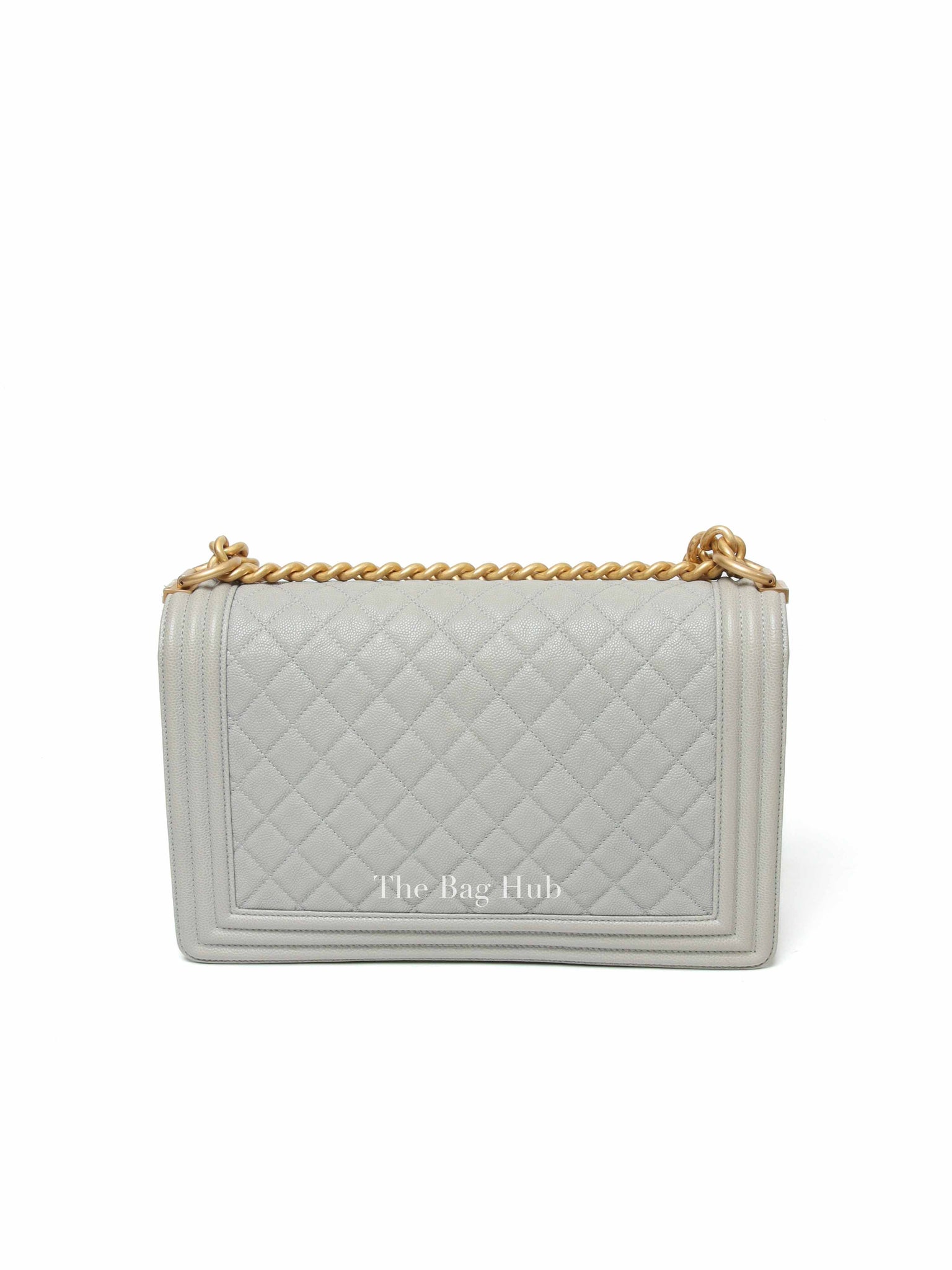 Chanel Grey Caviar New Medium Le Boy Bag GHW