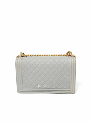 Chanel Grey Caviar New Medium Le Boy Bag GHW
