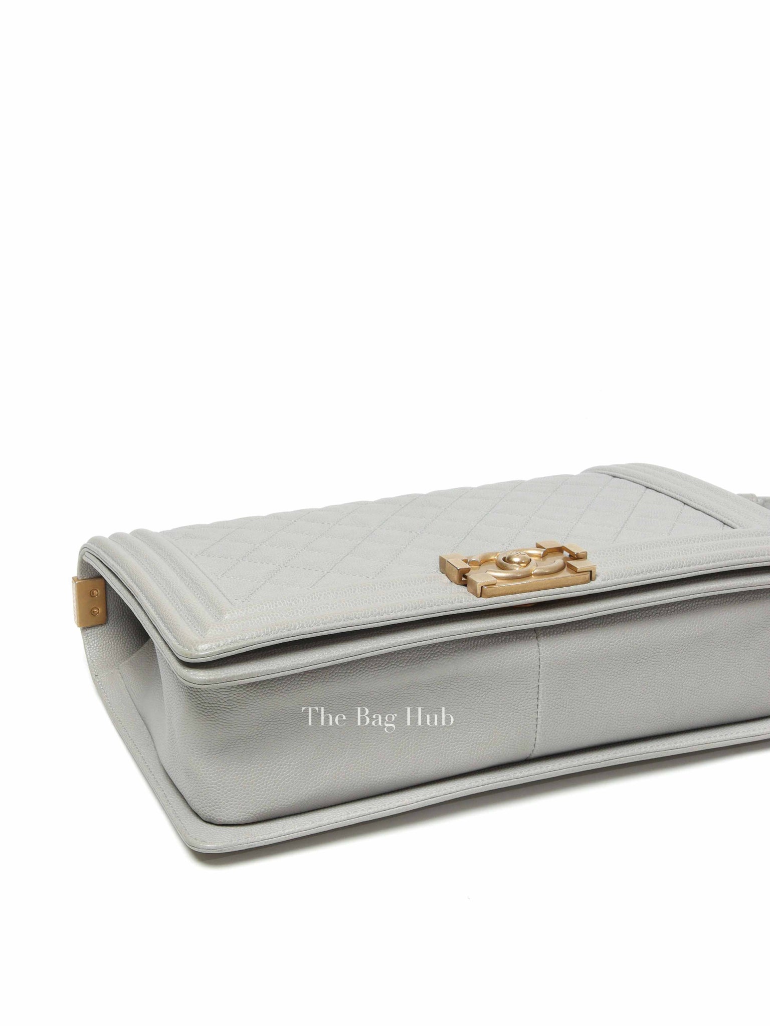 Chanel Grey Caviar New Medium Le Boy Bag GHW