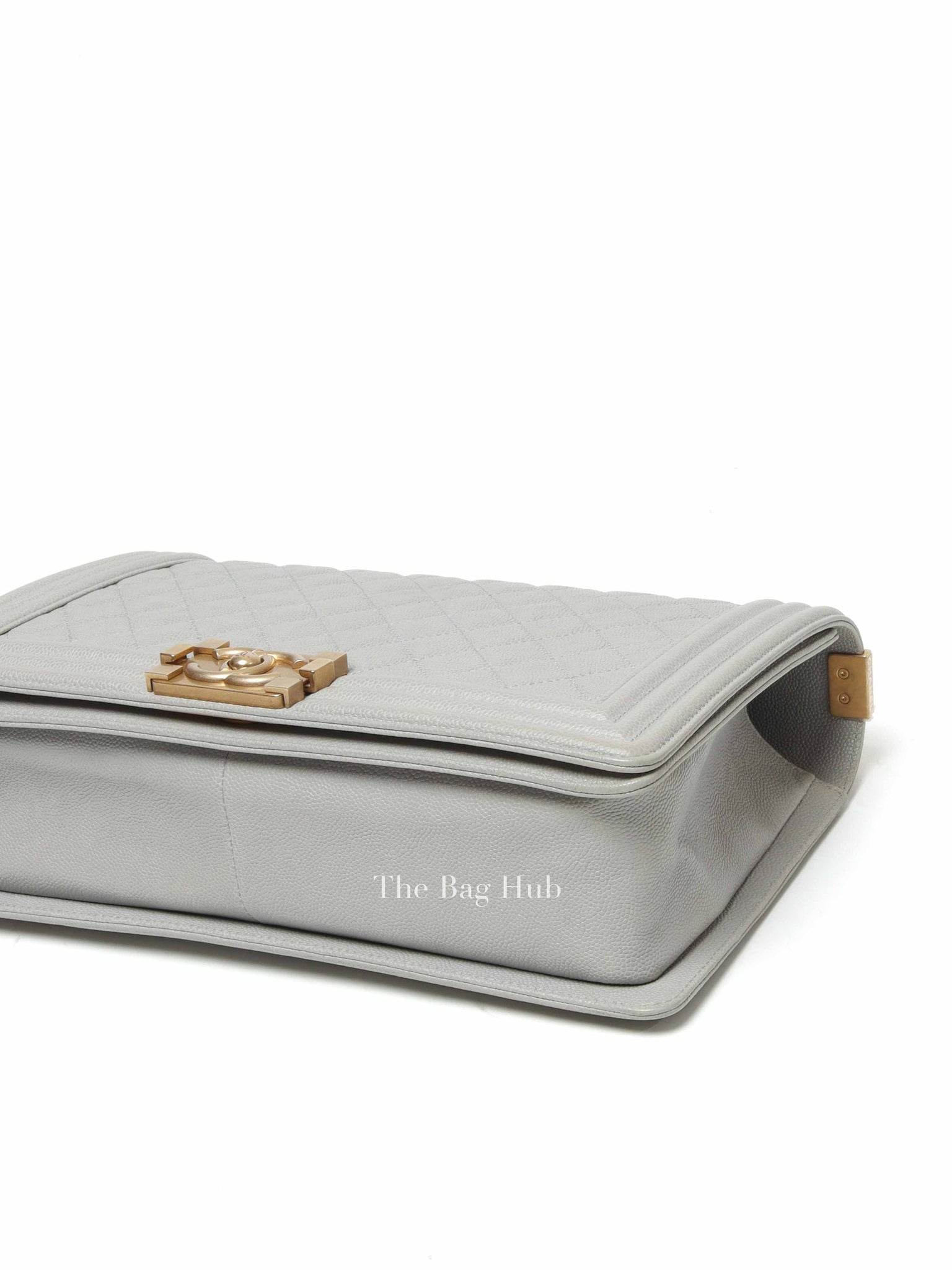 Chanel Grey Caviar New Medium Le Boy Bag GHW