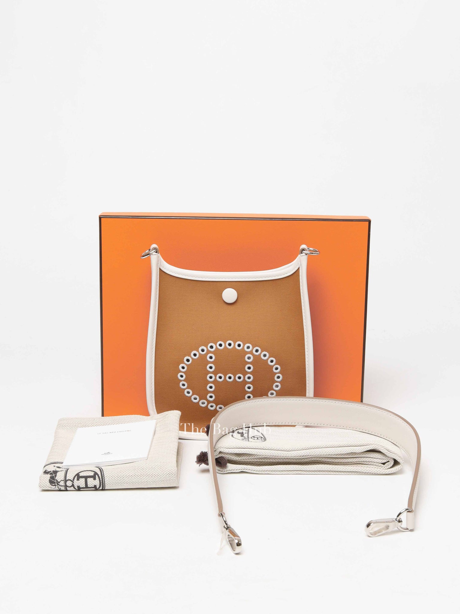 Hermes Dune/Etoupe/Gris Pale Canvas Neo Evelyne TPM Bag