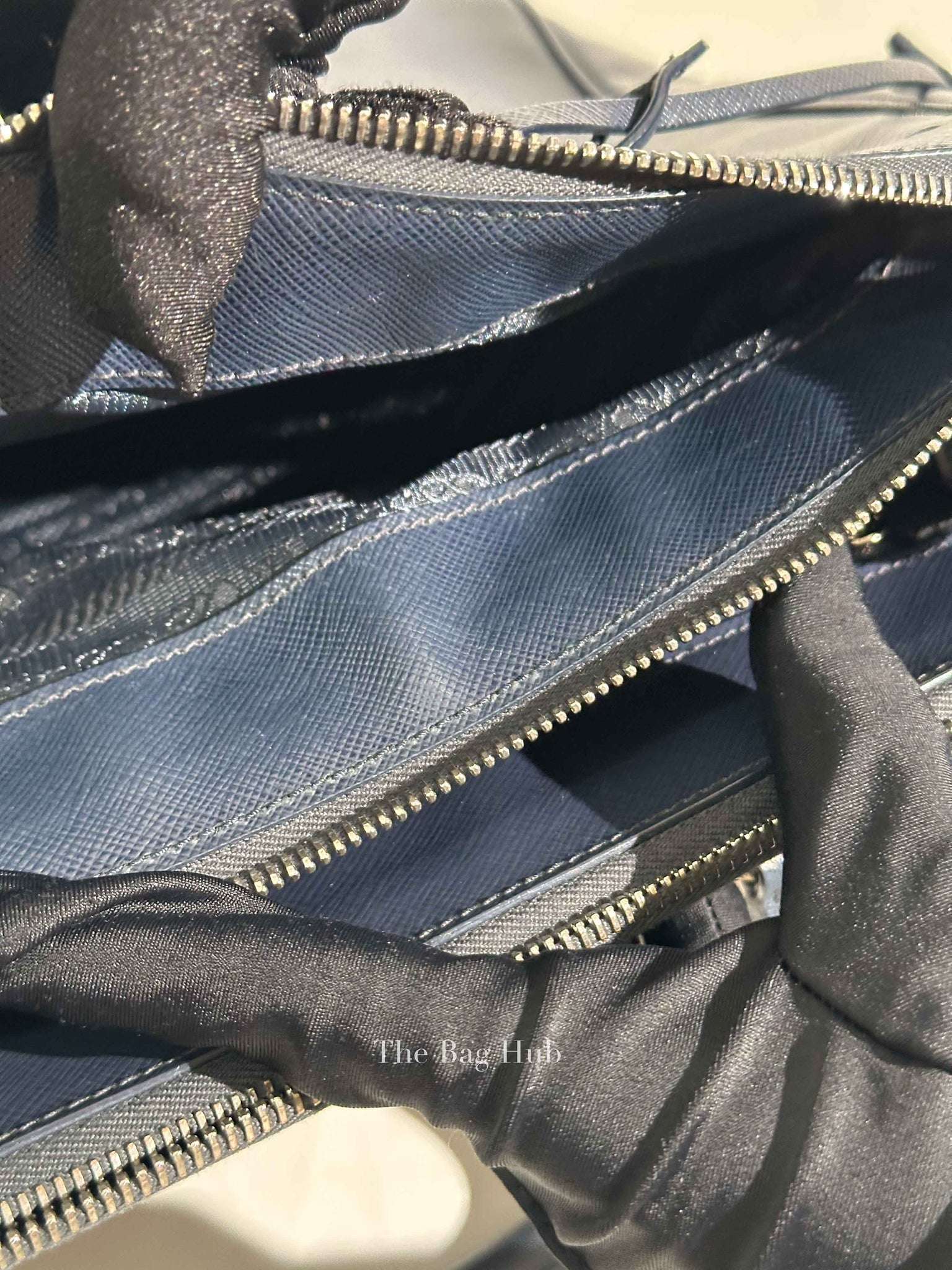 Prada Baltico Saffiano Lux Large Double Zip Tote Bag