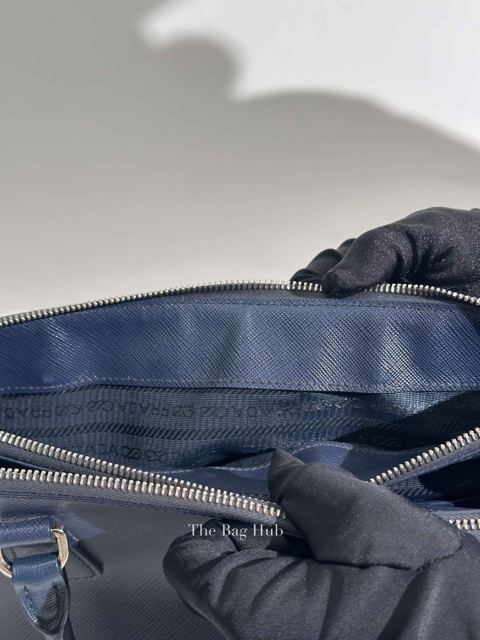 Prada Baltico Saffiano Lux Large Double Zip Tote Bag
