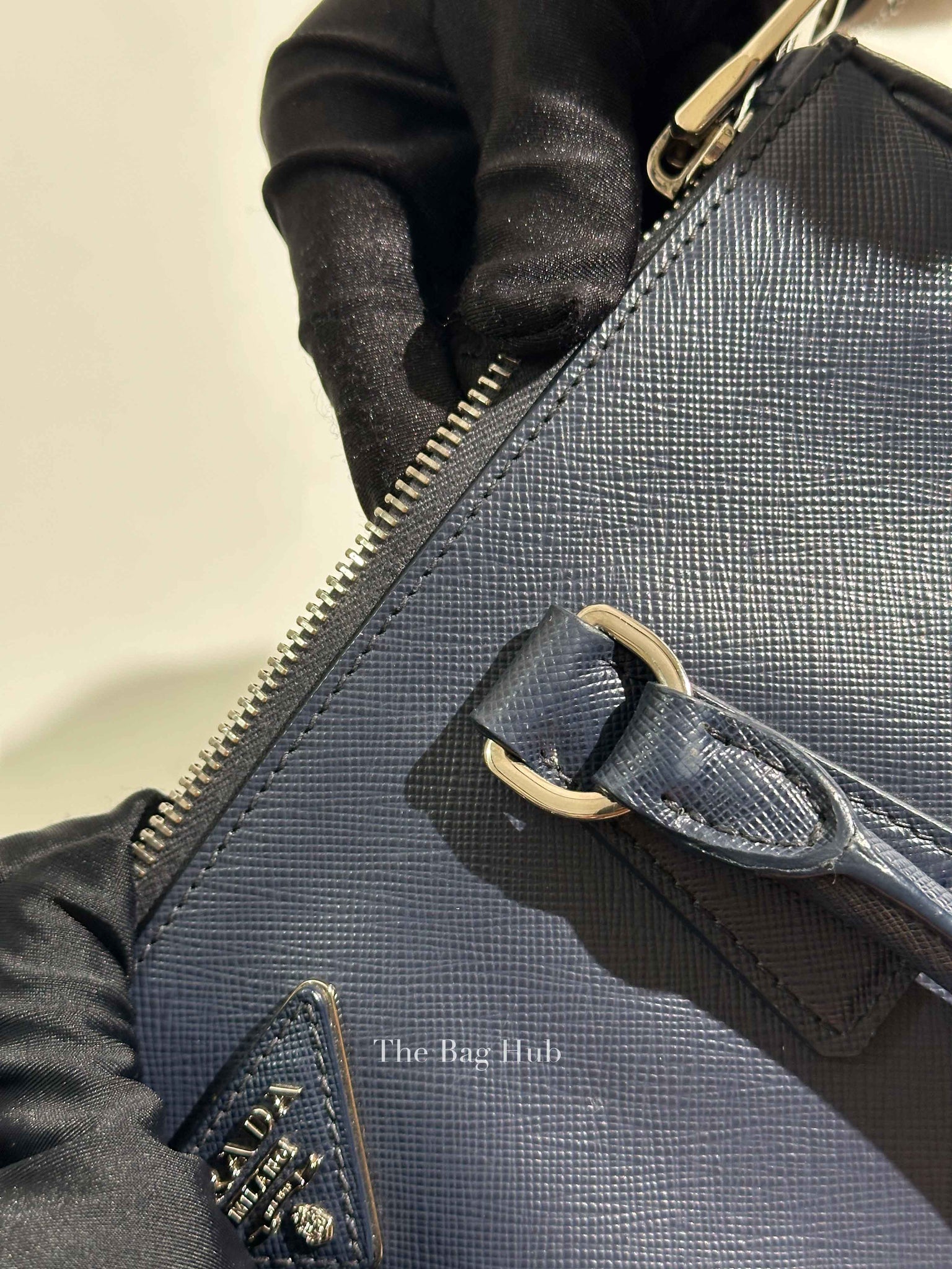Prada Baltico Saffiano Lux Large Double Zip Tote Bag
