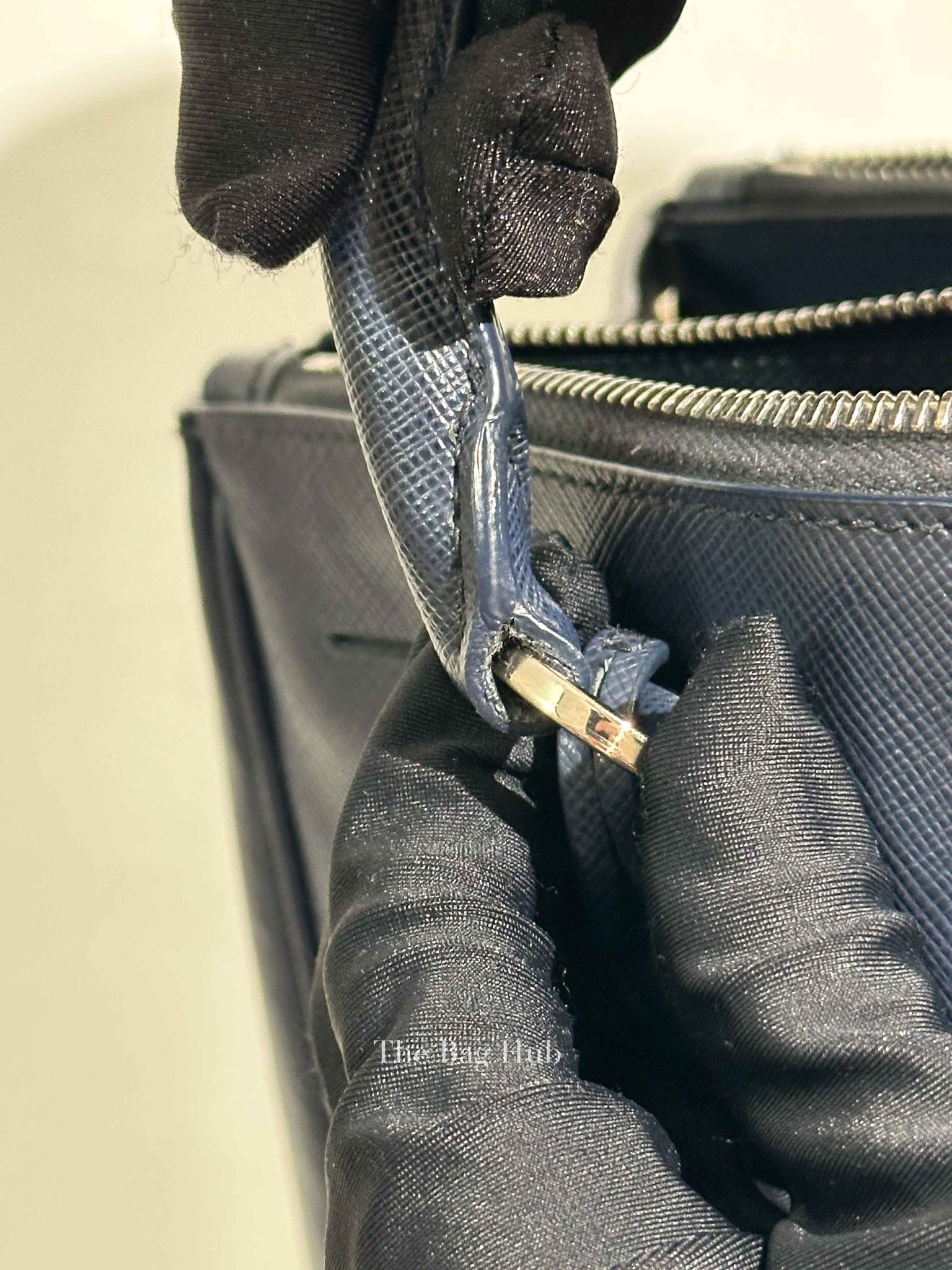 Prada Baltico Saffiano Lux Large Double Zip Tote Bag