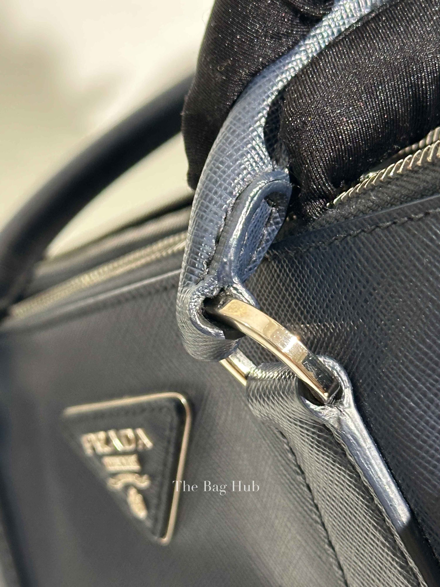 Prada Baltico Saffiano Lux Large Double Zip Tote Bag