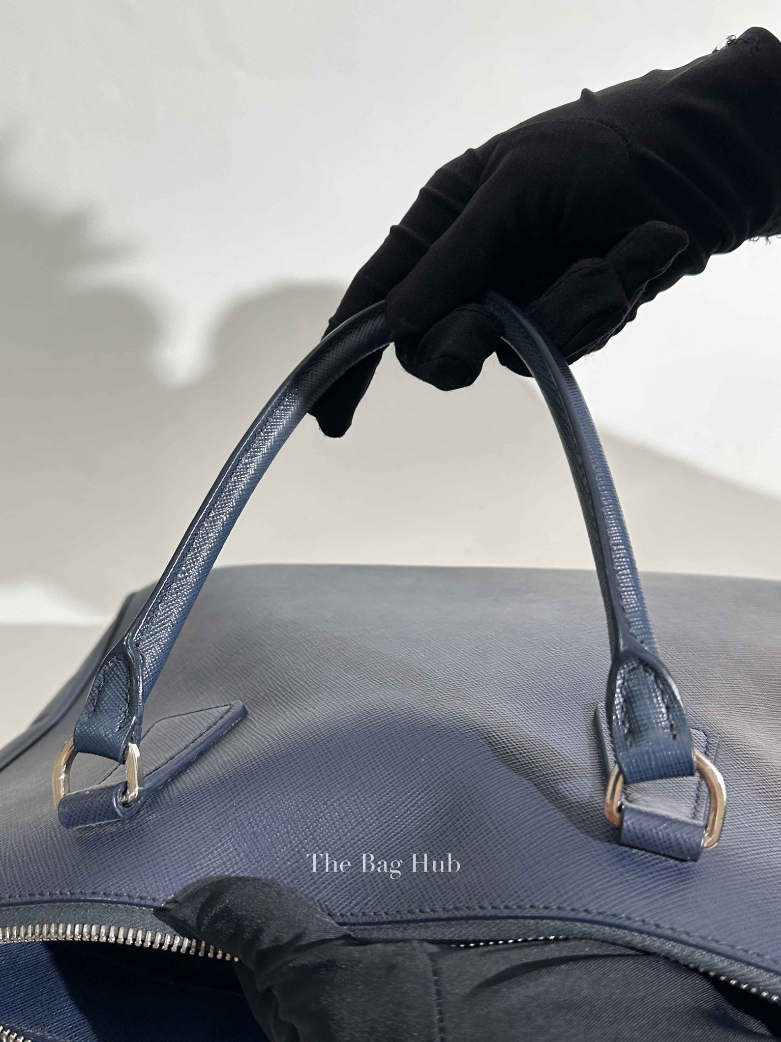 Prada Baltico Saffiano Lux Large Double Zip Tote Bag