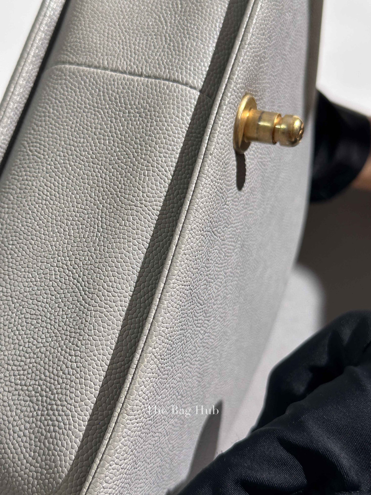 Chanel Grey Caviar New Medium Le Boy Bag GHW
