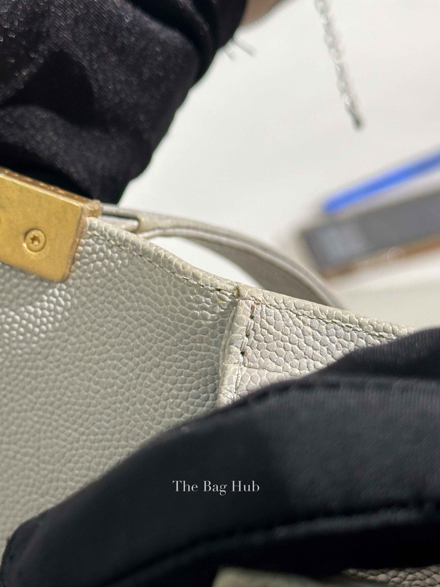 Chanel Grey Caviar New Medium Le Boy Bag GHW