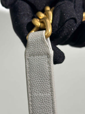 Chanel Grey Caviar New Medium Le Boy Bag GHW