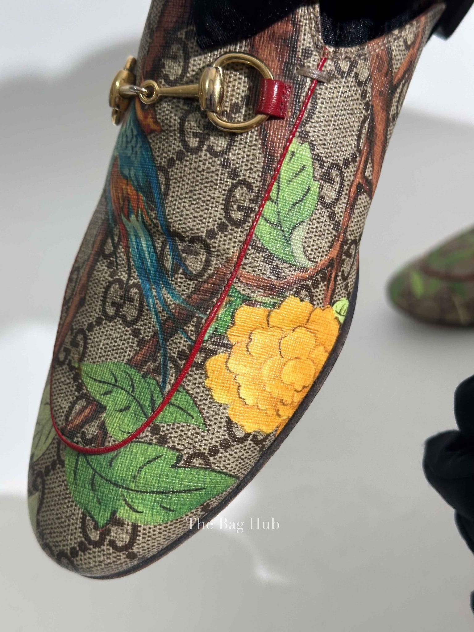 Gucci Grey GG Coated Canvas Tian Princetown Flat Sandals Size 36.5