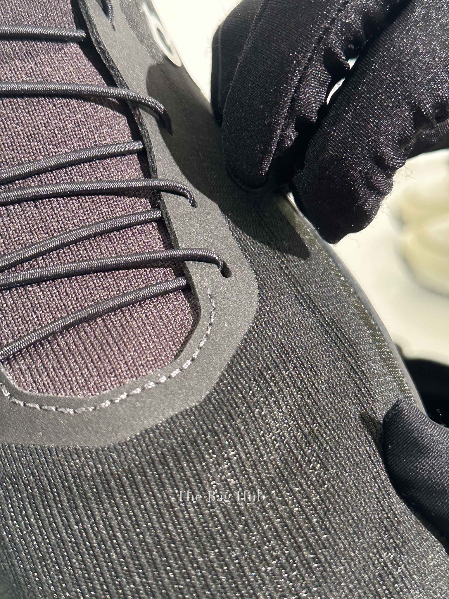 Loewe Black On Cloudtilt Stretch Recycled-Knit Sneakers Size 41