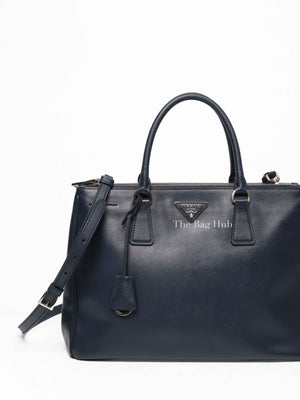 Prada Baltico Saffiano Lux Large Double Zip Tote Bag
