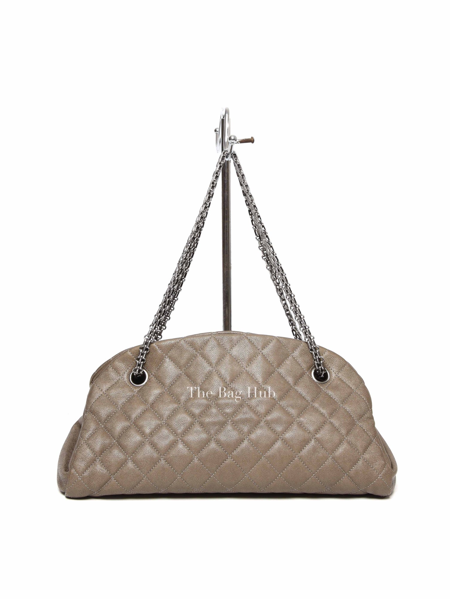 Chanel Olive Green Quilted Caviar Mademoiselle Bowler Bag