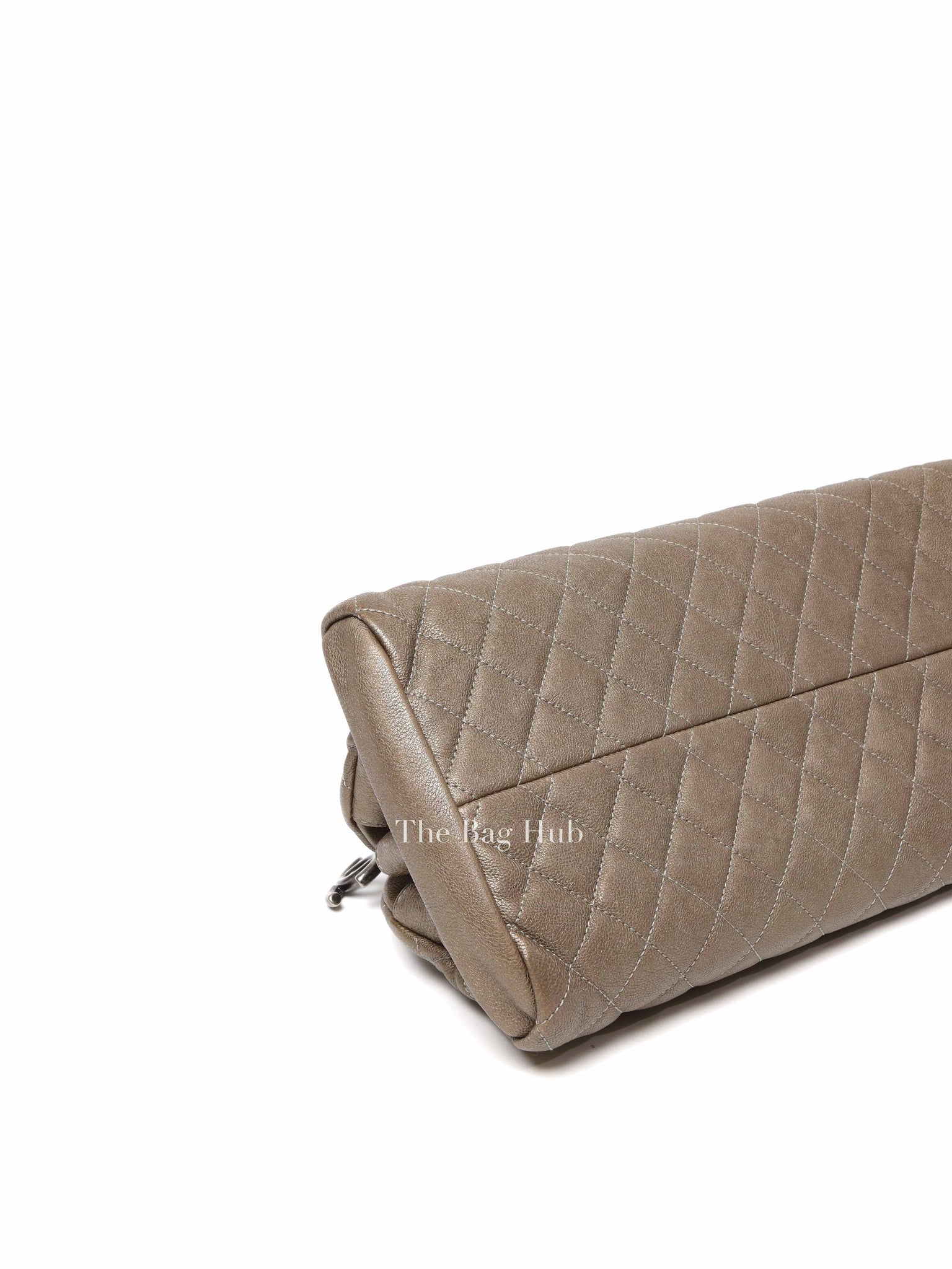 Chanel Olive Green Quilted Caviar Mademoiselle Bowler Bag
