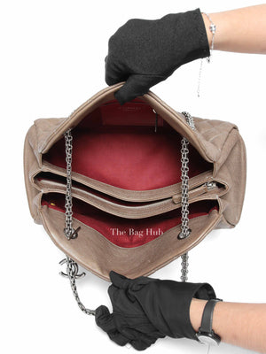 Chanel Olive Green Quilted Caviar Mademoiselle Bowler Bag
