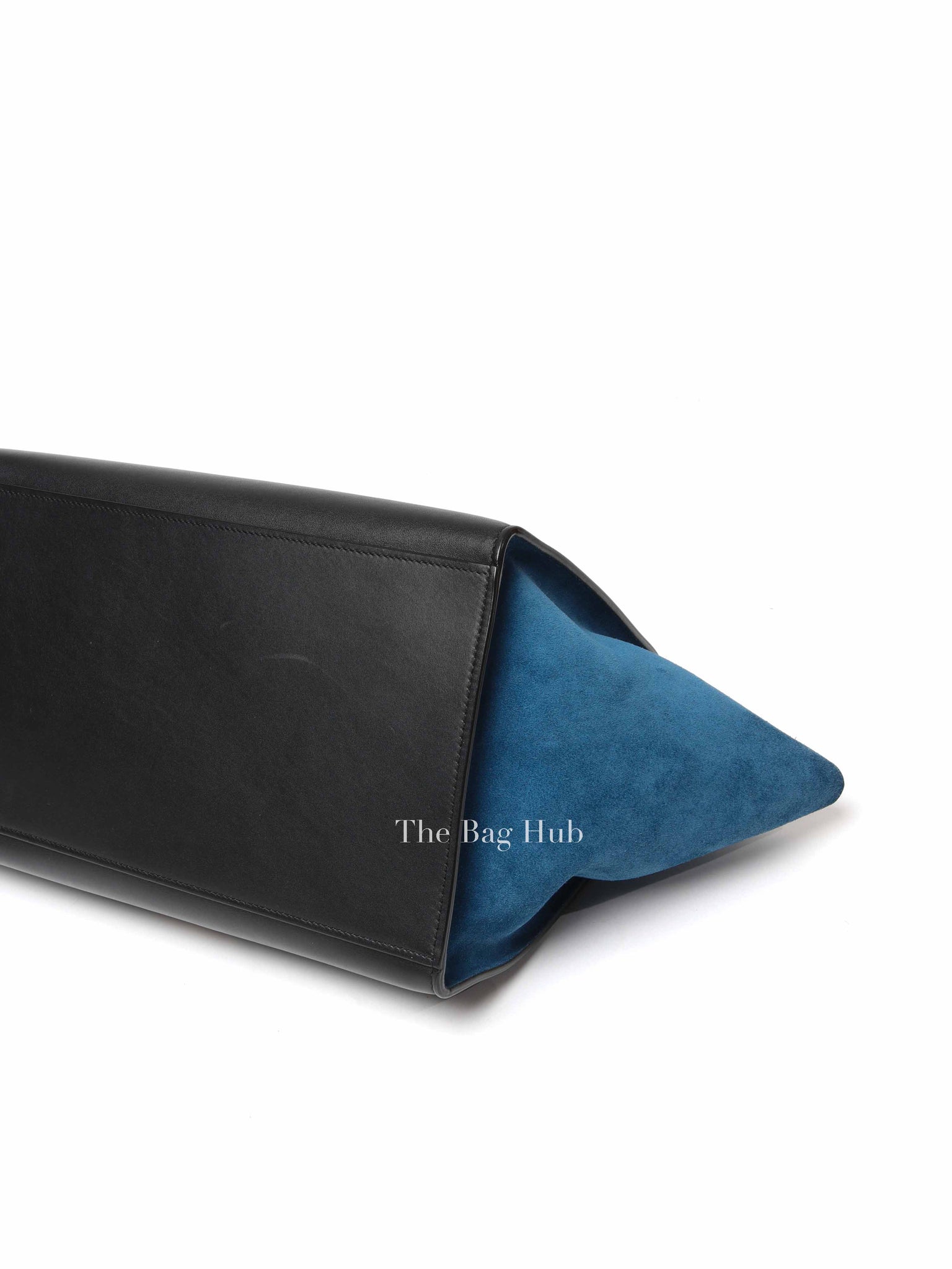 Celine Black Blue Leather Trapeze Medium Bag