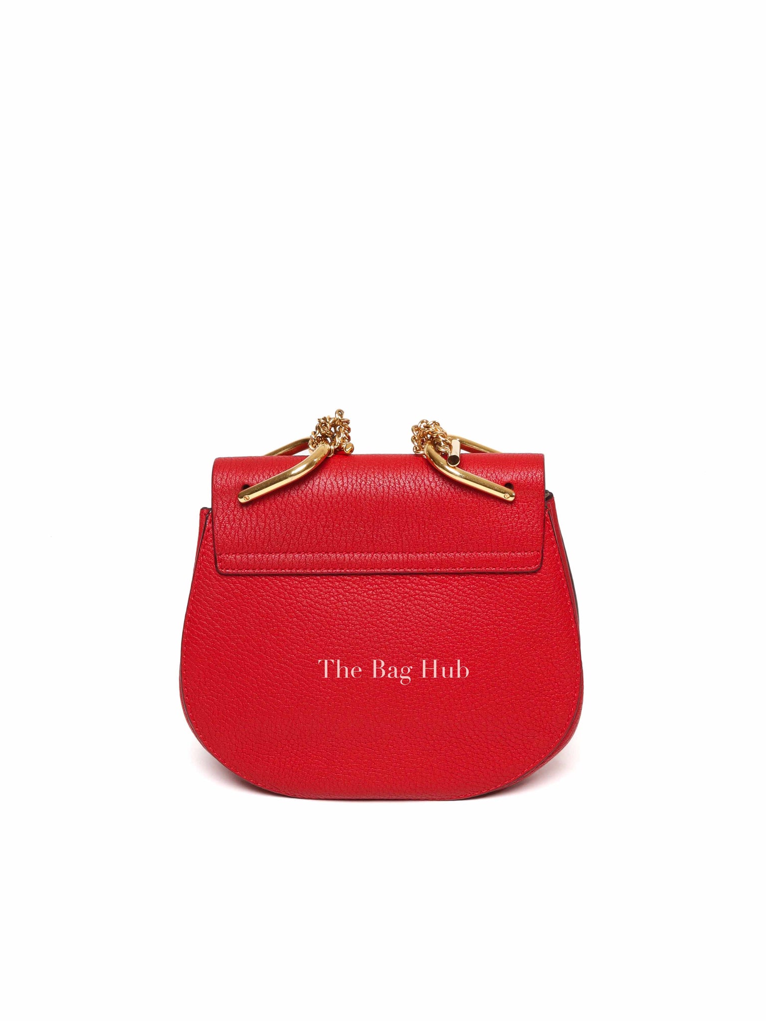 Chloe Red Leather Drew Small Bag