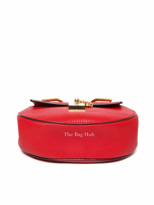 Chloe Red Leather Drew Small Bag