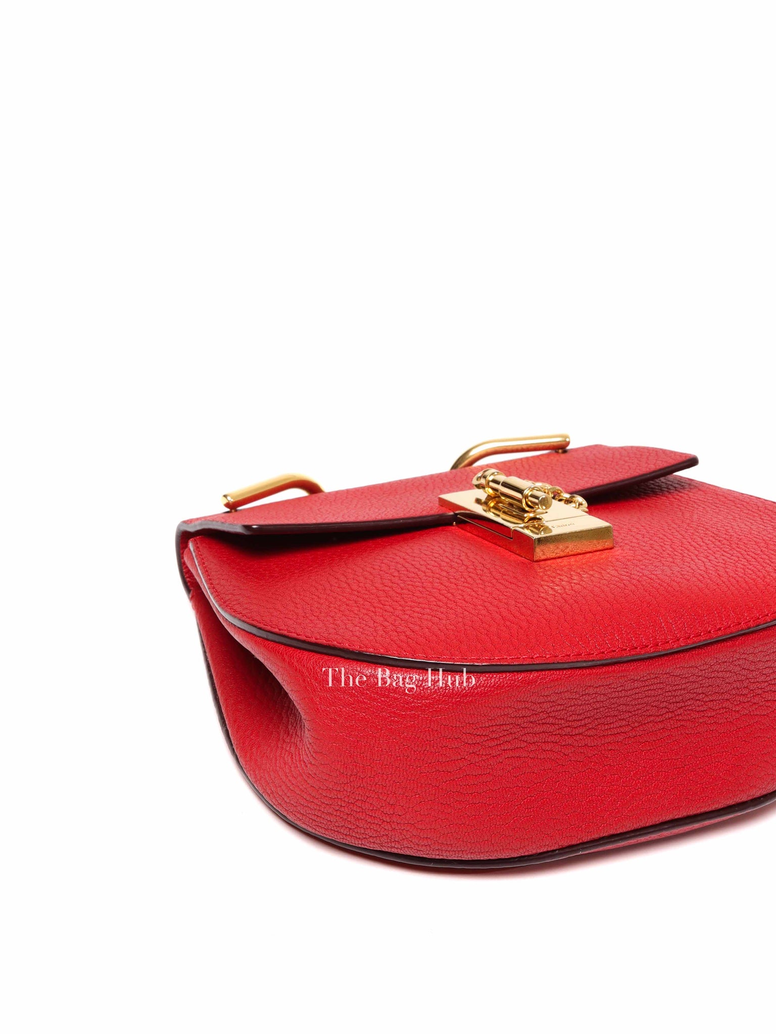 Chloe Red Leather Drew Small Bag