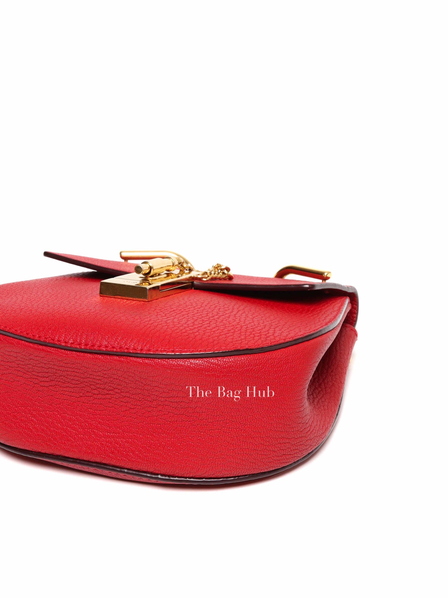 Chloe Red Leather Drew Small Bag