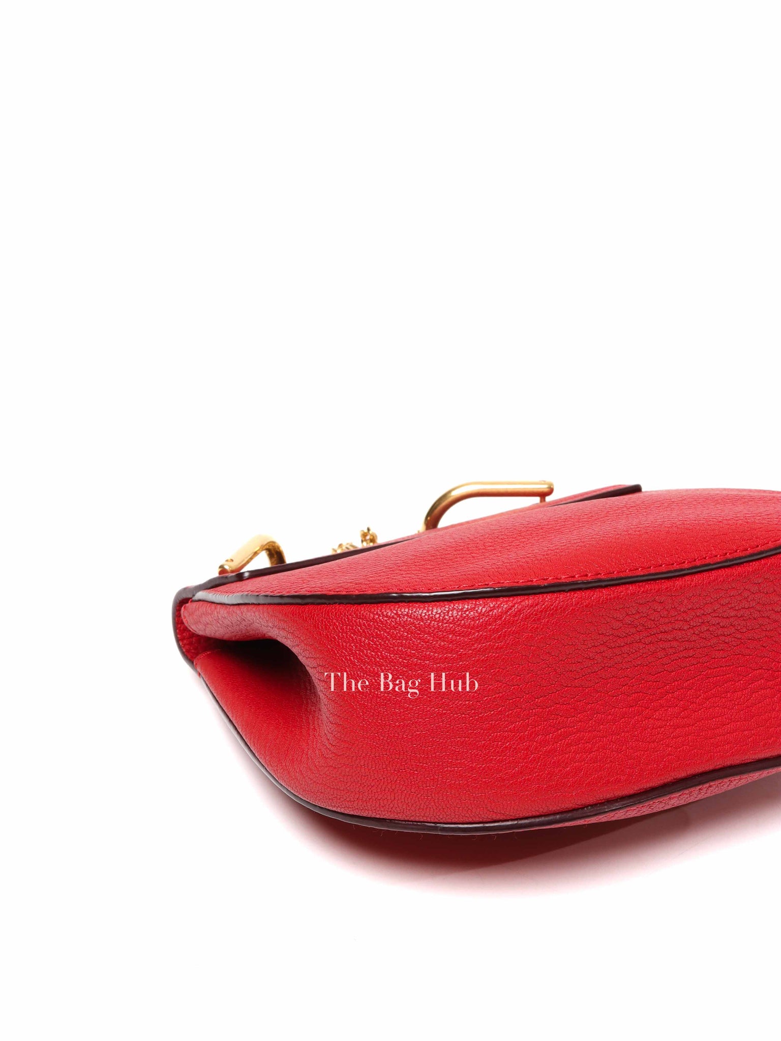 Chloe Red Leather Drew Small Bag