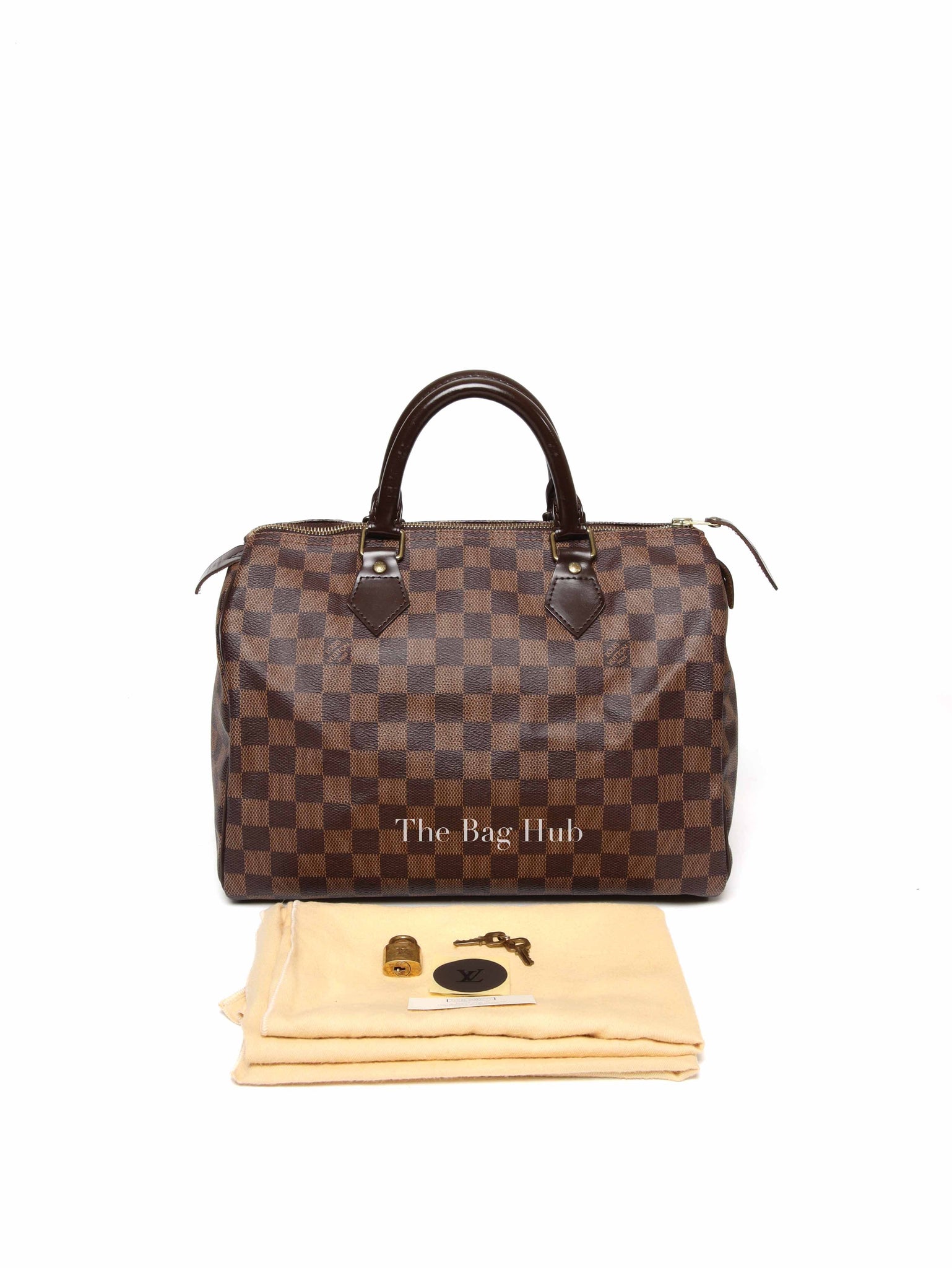 Louis Vuitton Brown Canvas Damier Ebene Speedy 30 Bag