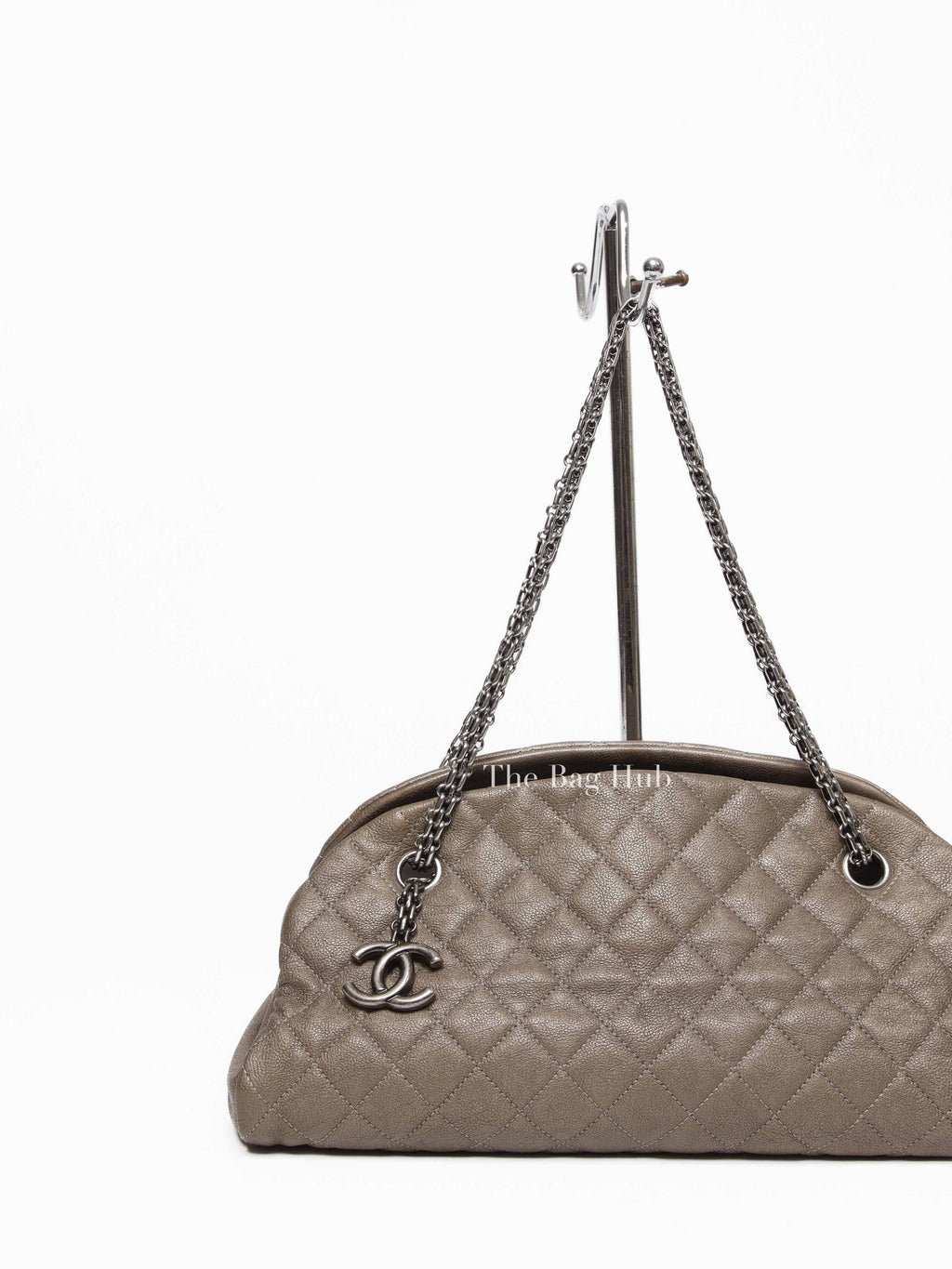Chanel Olive Green Quilted Caviar Mademoiselle Bowler Bag