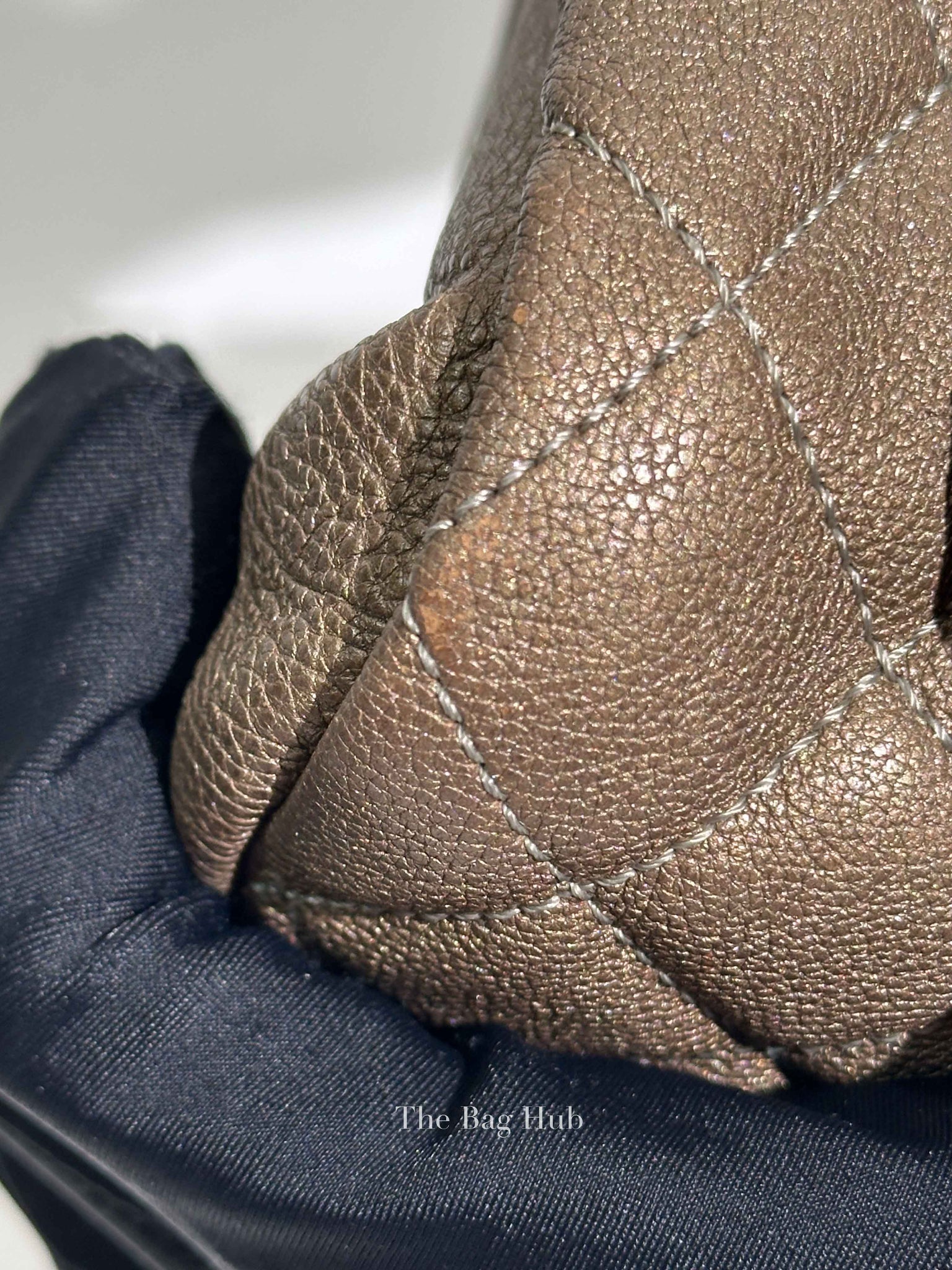Chanel Olive Green Quilted Caviar Mademoiselle Bowler Bag