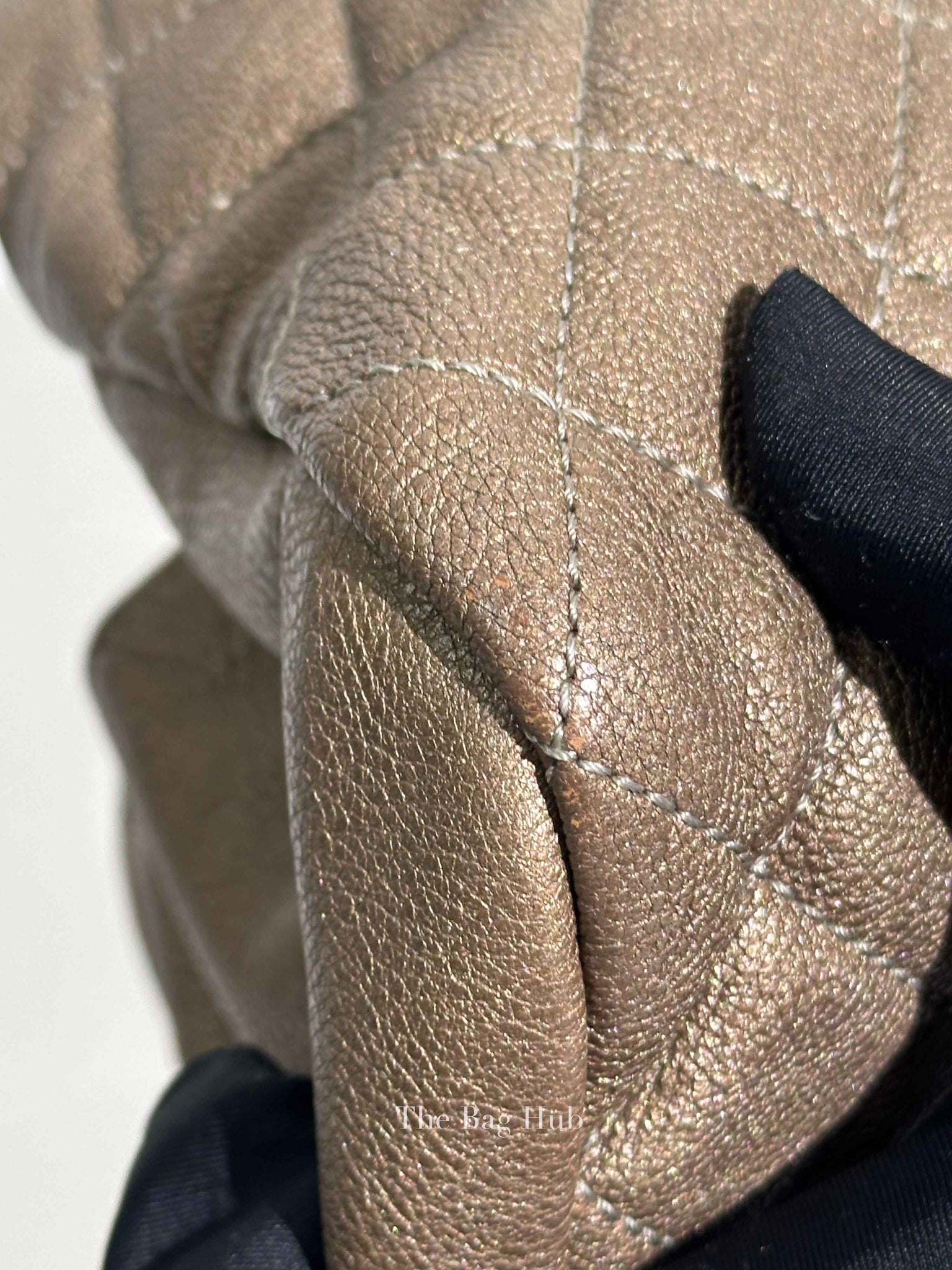 Chanel Olive Green Quilted Caviar Mademoiselle Bowler Bag