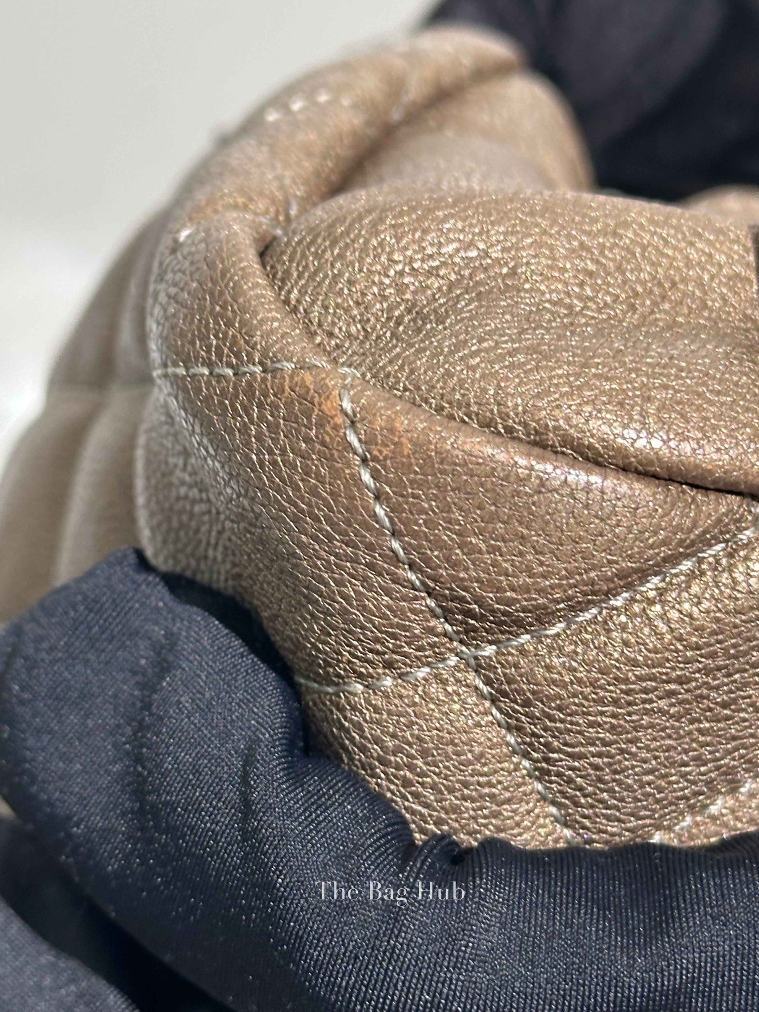 Chanel Olive Green Quilted Caviar Mademoiselle Bowler Bag