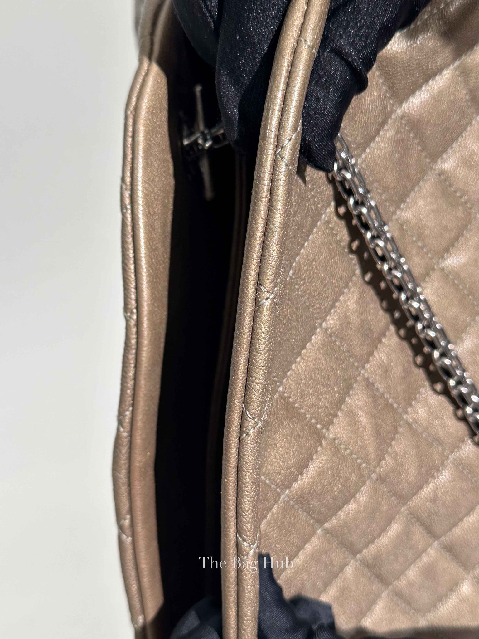 Chanel Olive Green Quilted Caviar Mademoiselle Bowler Bag
