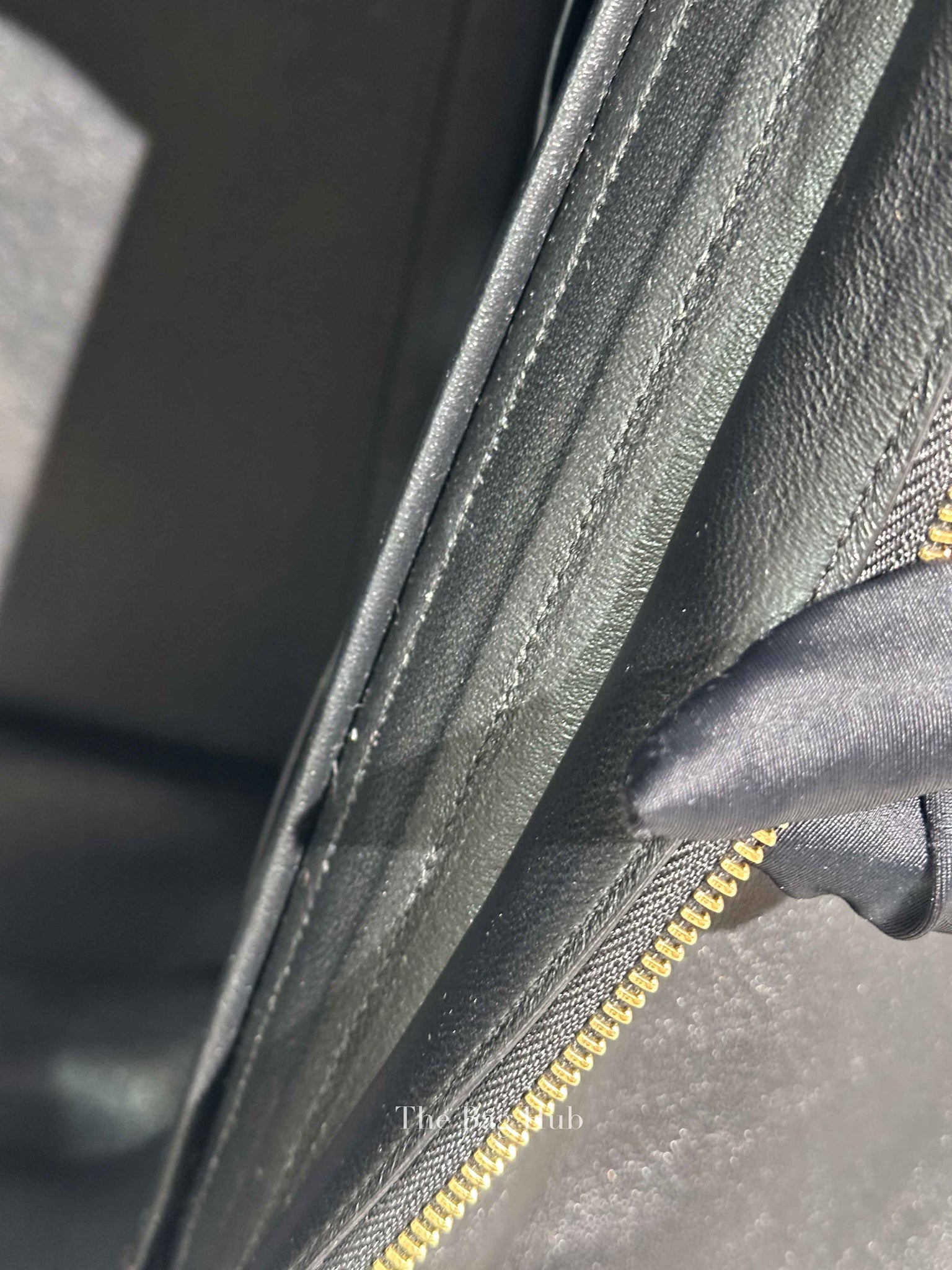 Celine Black Blue Leather Trapeze Medium Bag