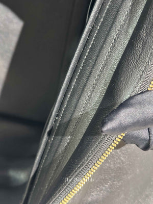 Celine Black Blue Leather Trapeze Medium Bag
