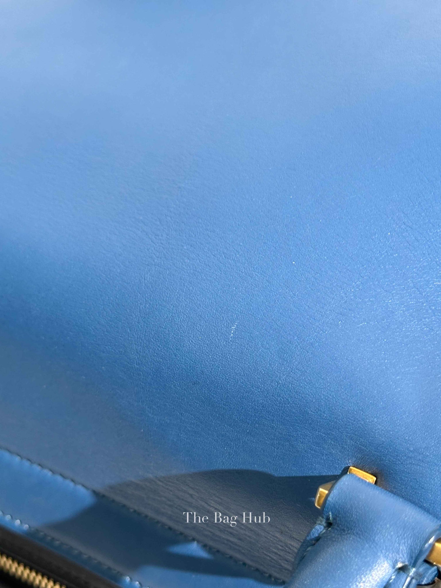 Celine Black Blue Leather Trapeze Medium Bag