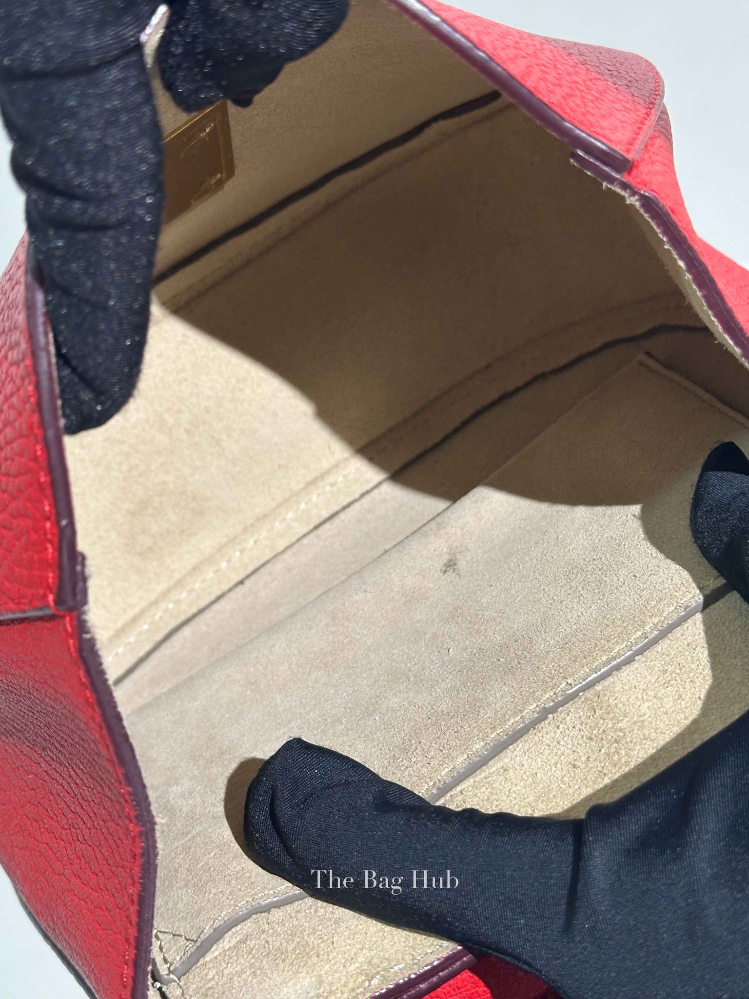 Chloe Red Leather Drew Small Bag