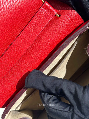 Chloe Red Leather Drew Small Bag