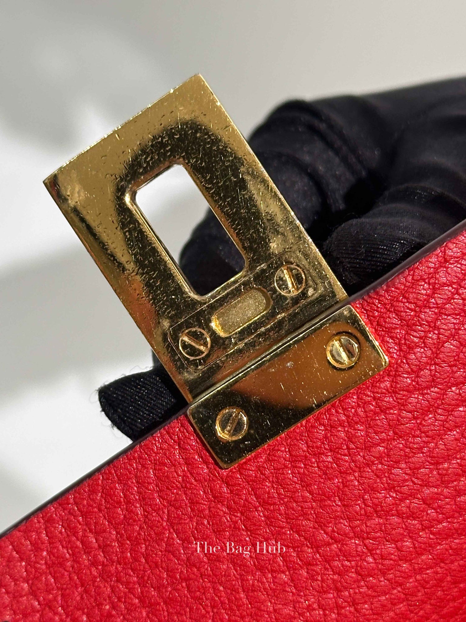 Chloe Red Leather Drew Small Bag