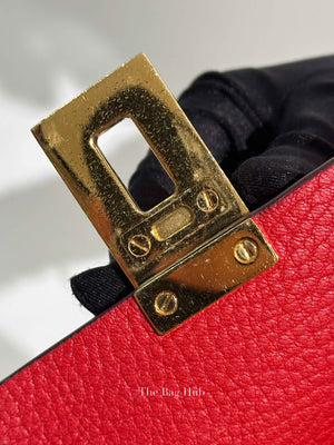 Chloe Red Leather Drew Small Bag