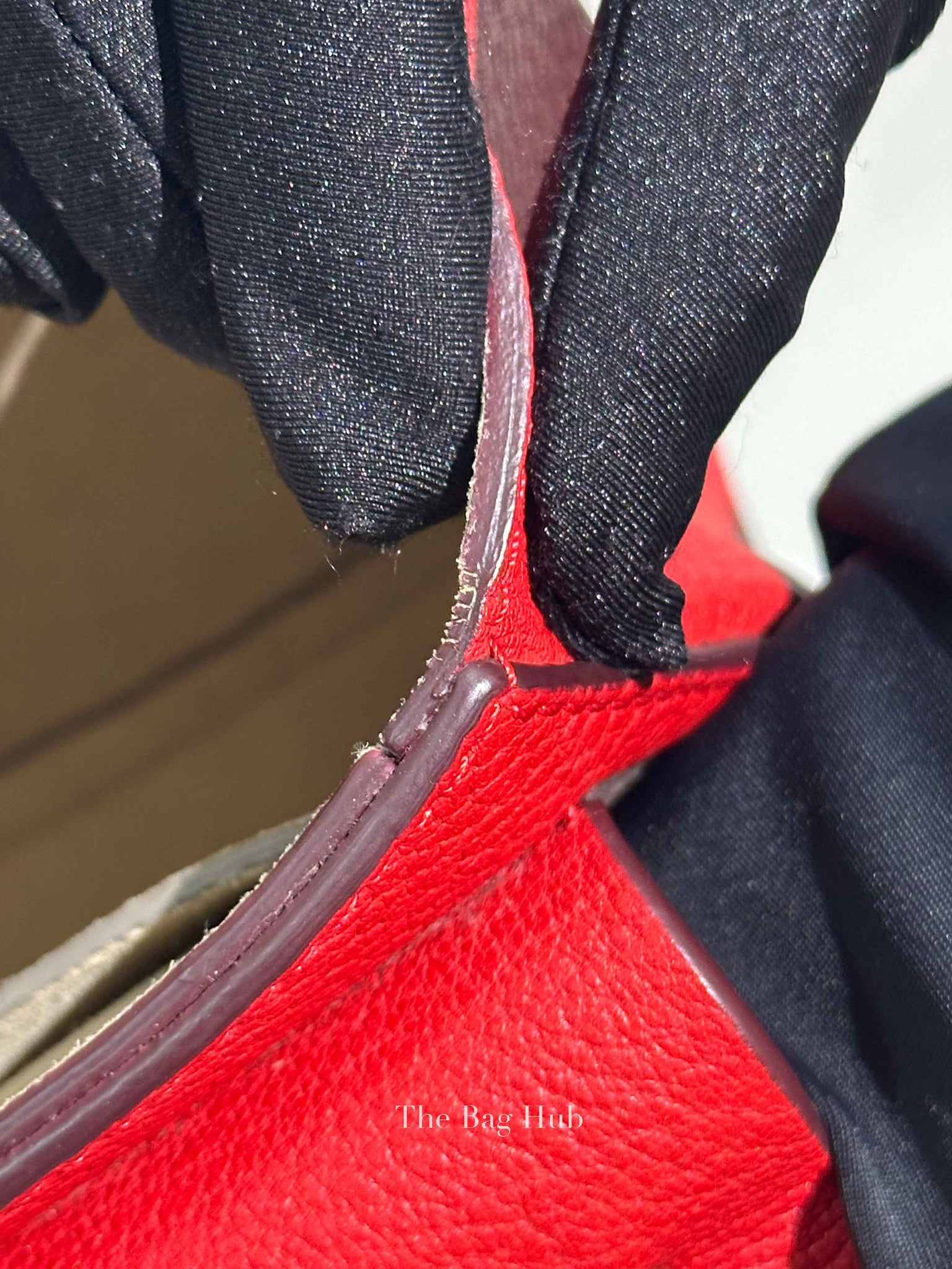Chloe Red Leather Drew Small Bag