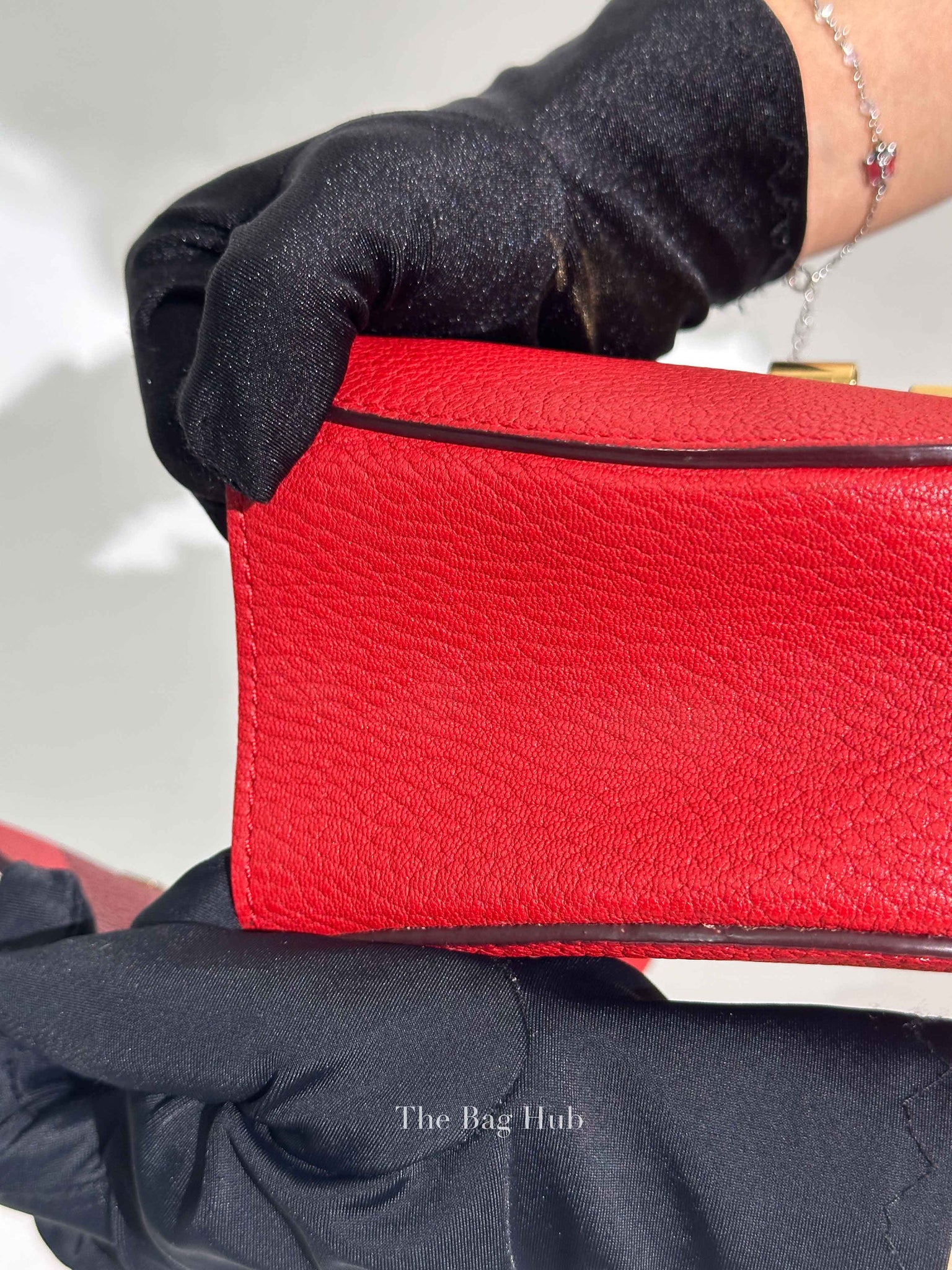 Chloe Red Leather Drew Small Bag