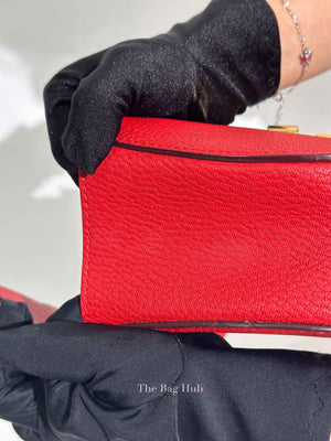 Chloe Red Leather Drew Small Bag